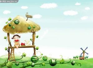 吃瓜现场插画素材视频,插画素材视频中的趣味瞬间