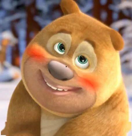 熊二可爱头像吃瓜视频下载,萌态十足，笑料横生